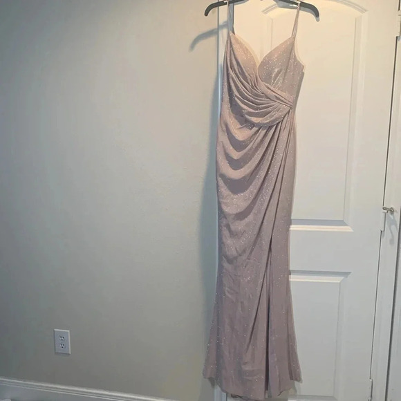 Portia & Scarlett Sequin Gown Leg Split Pink Size XS NWT